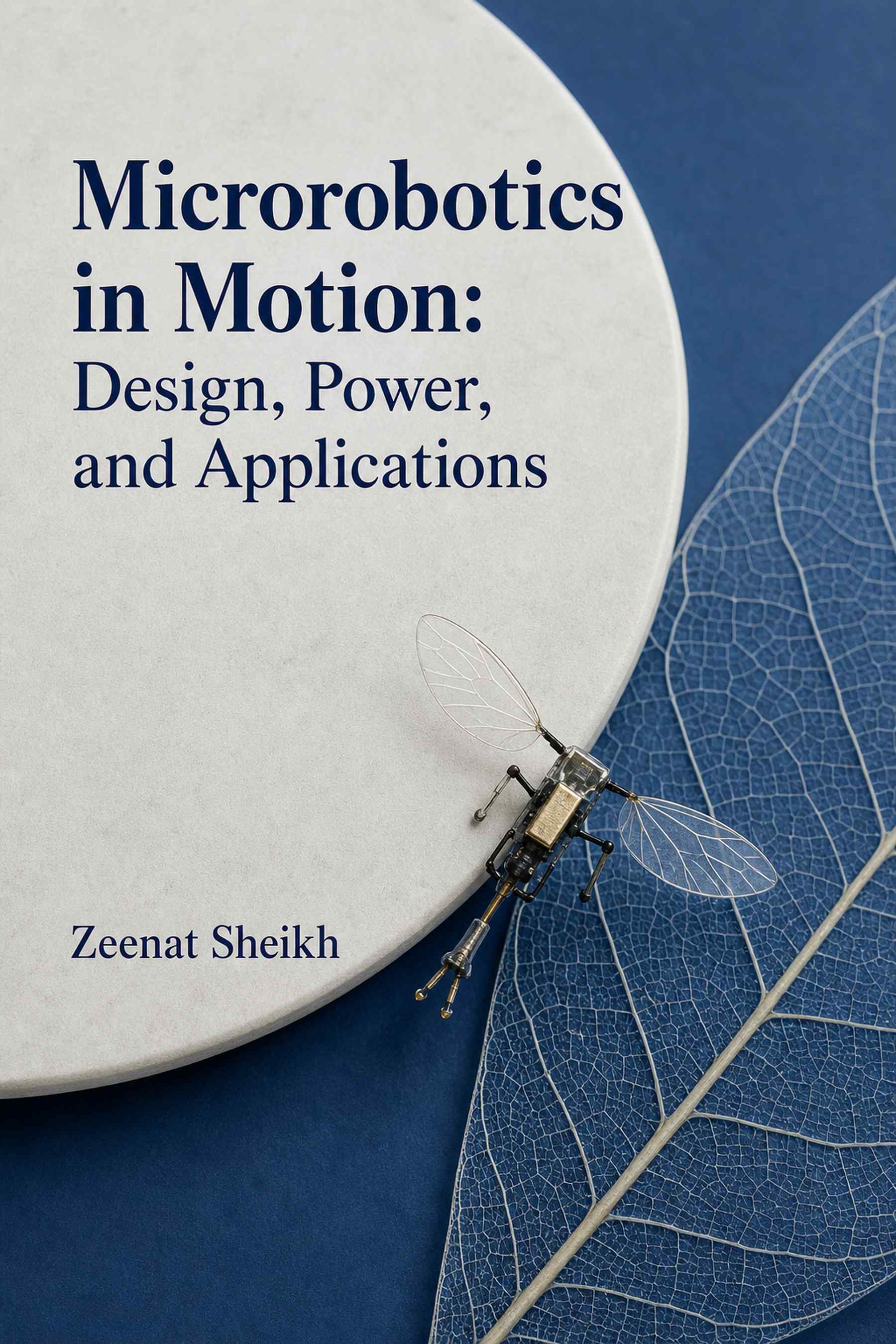 Front cover of Microrobotics in Motion: Design, Power, and Applications by Zeenat Sheikh