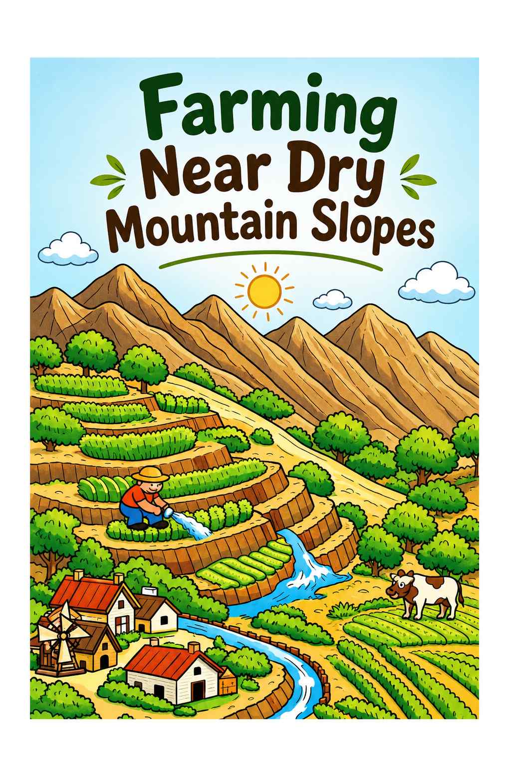 Front cover of Farming Near Dry Mountain Slopes by Kidlet