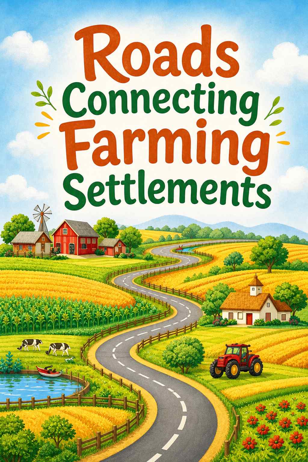 Front cover of Roads Connecting Farming Settlements by Kidlet