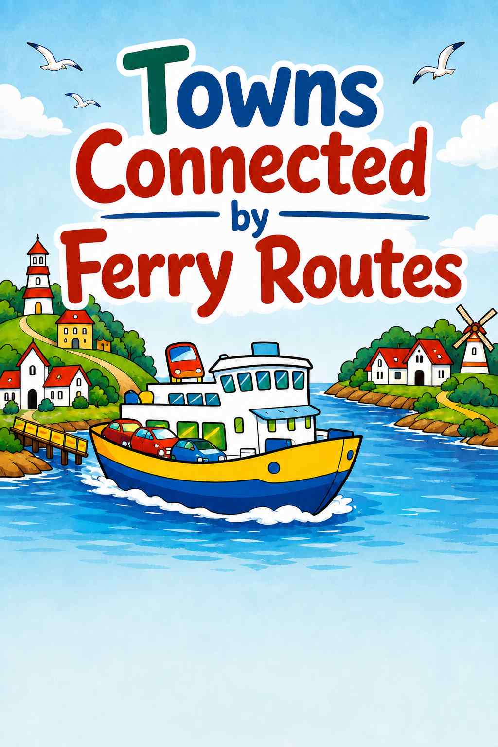 Front cover of Towns Connected by Ferry Routes by Kidlet